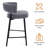 Modern Upholstered Bar Stool with Backrest Armrest-128129016