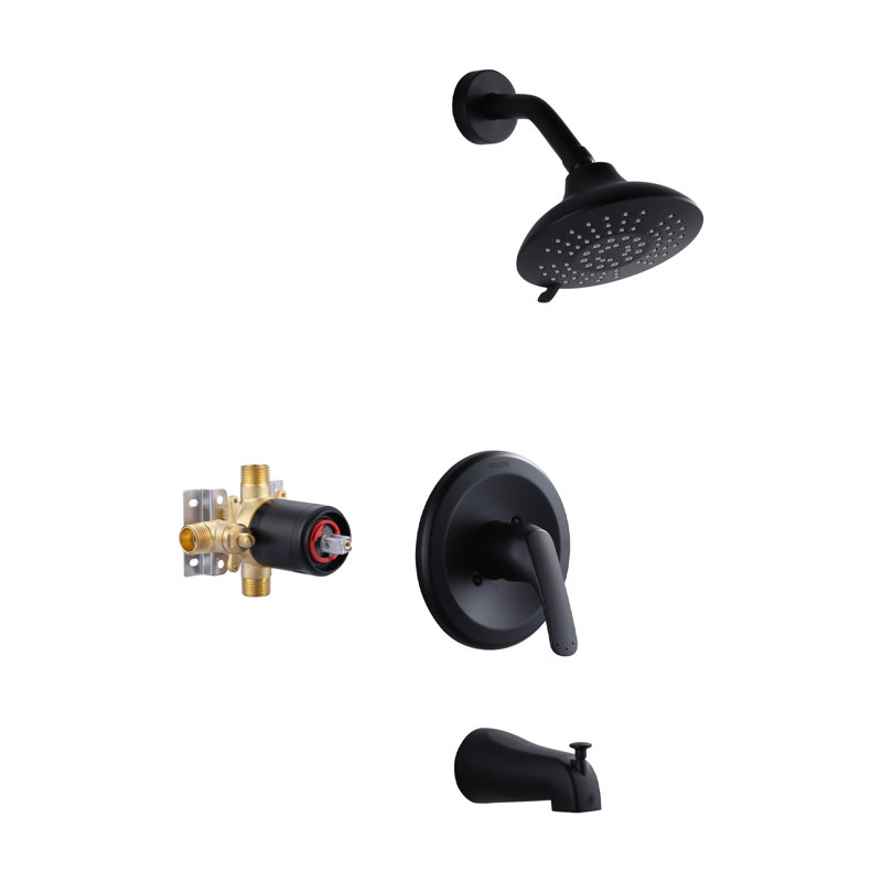 Tub & Shower Faucet, Matte Black