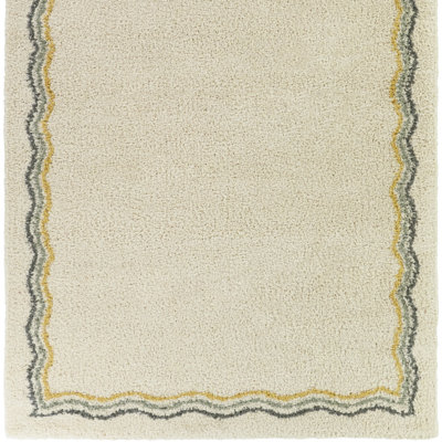 Ashbery Blue/Green Squiggle Border Area Rug