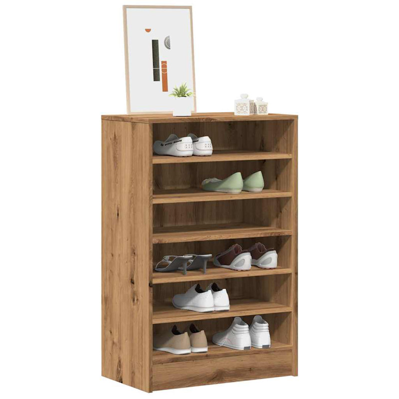 Shoe Cabinet Engineered Wood, Artisan Oak