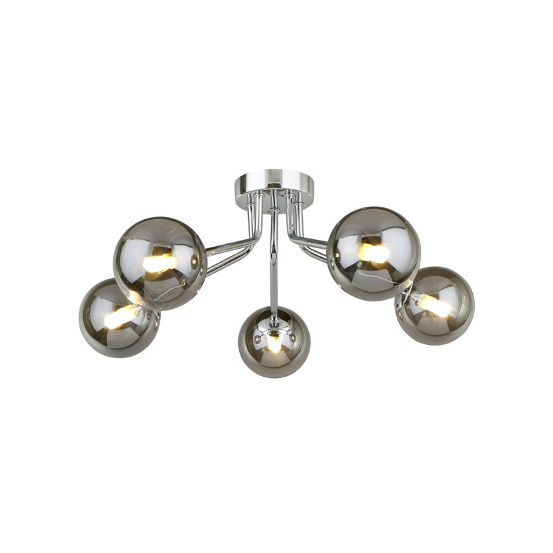 Broadus Glass Spotlight, Smoke, Chrome