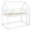 House Low Bunk Bed With Ladder-1259735040