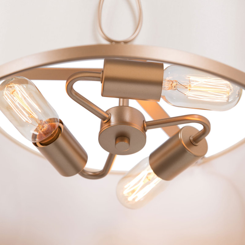 Azie 3 - Light Shaded Drum Chandelier
