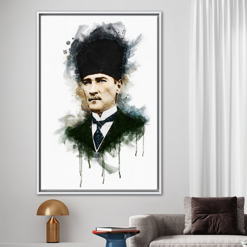 Motivation, impression sur toile, aquarelle, H 81 po x l 45 po, Reproduction encadrée sans passe-partout, Blanc