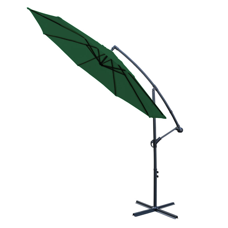 300cm Cantilever Parasol, Green