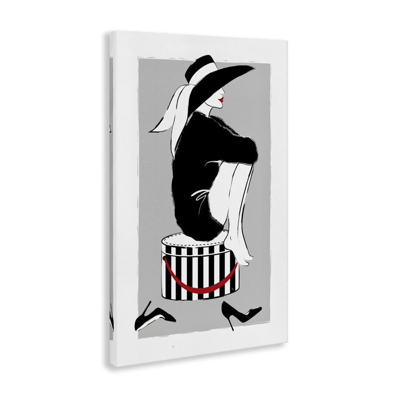 "Sitting On Hat Box", art mural par Martina Pavlova, H 24 po x l 16 po