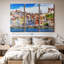 Impression sur toile, maisons colorées de Porto-1077211400