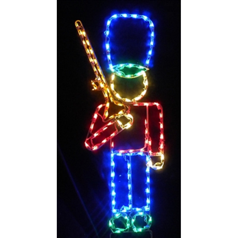 Figurine lumineuse jouet de Noël avec fusil