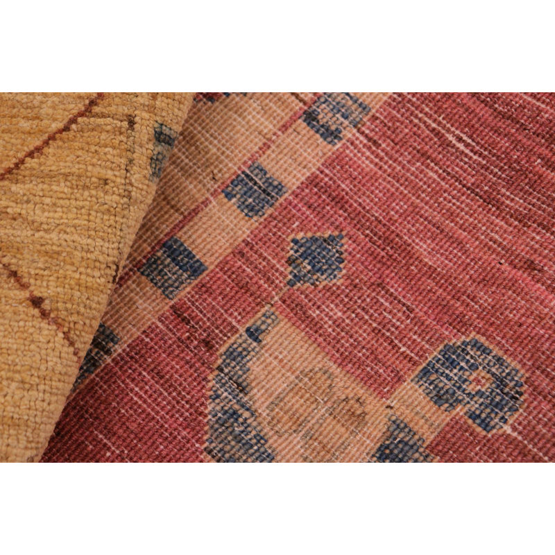Tapis oriental brun en laine noué à la main 7 pi 8 po x 9 pi 11 po Ezra