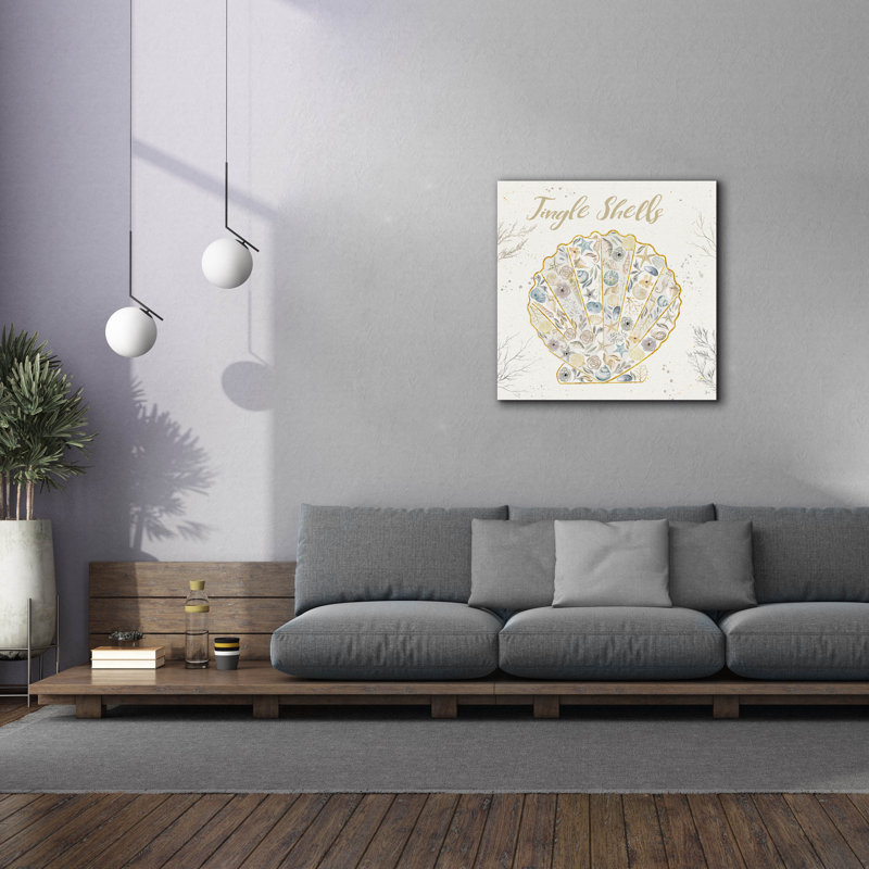 «Seaside Blossoms I Jingle» par Jess Aiken, art mural sur toile, 37 po x 37 po