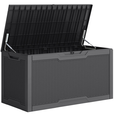 380l Lockable Garden Storage Box，Large Deck Box