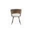 Chaises de salle à manger en osier - ensemble de 2 pièces - chaise de cuisine à dossier en canne à coussin souple, coussin éponge, chaise à oreilles avec pieds en métal, convient à la maison et à la cuisine (brun foncé)-974347182-974347176