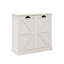 Armoire de trieur de linge à deux compartiments inclinable - blanc