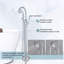 Robinet de baignoire à fixation au sol avec douche à main, robinet de baignoire autoportant pour salle de bain moderne-57300394