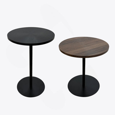 Set Of 2 Small Round Side Table, Small Coffee Table, Nightstand For Small Space