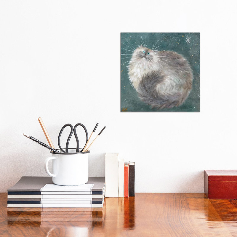Silverpoint On Teal 1 Piece Wrapped Canvas Wall Art, 30.48 cm H x 30.48 cm W