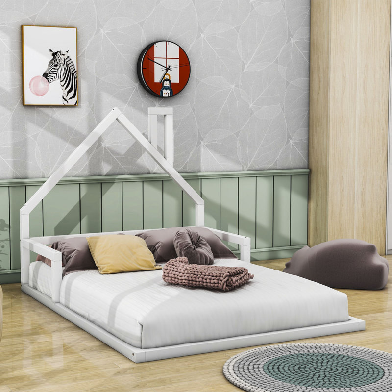 Platform Bed, White