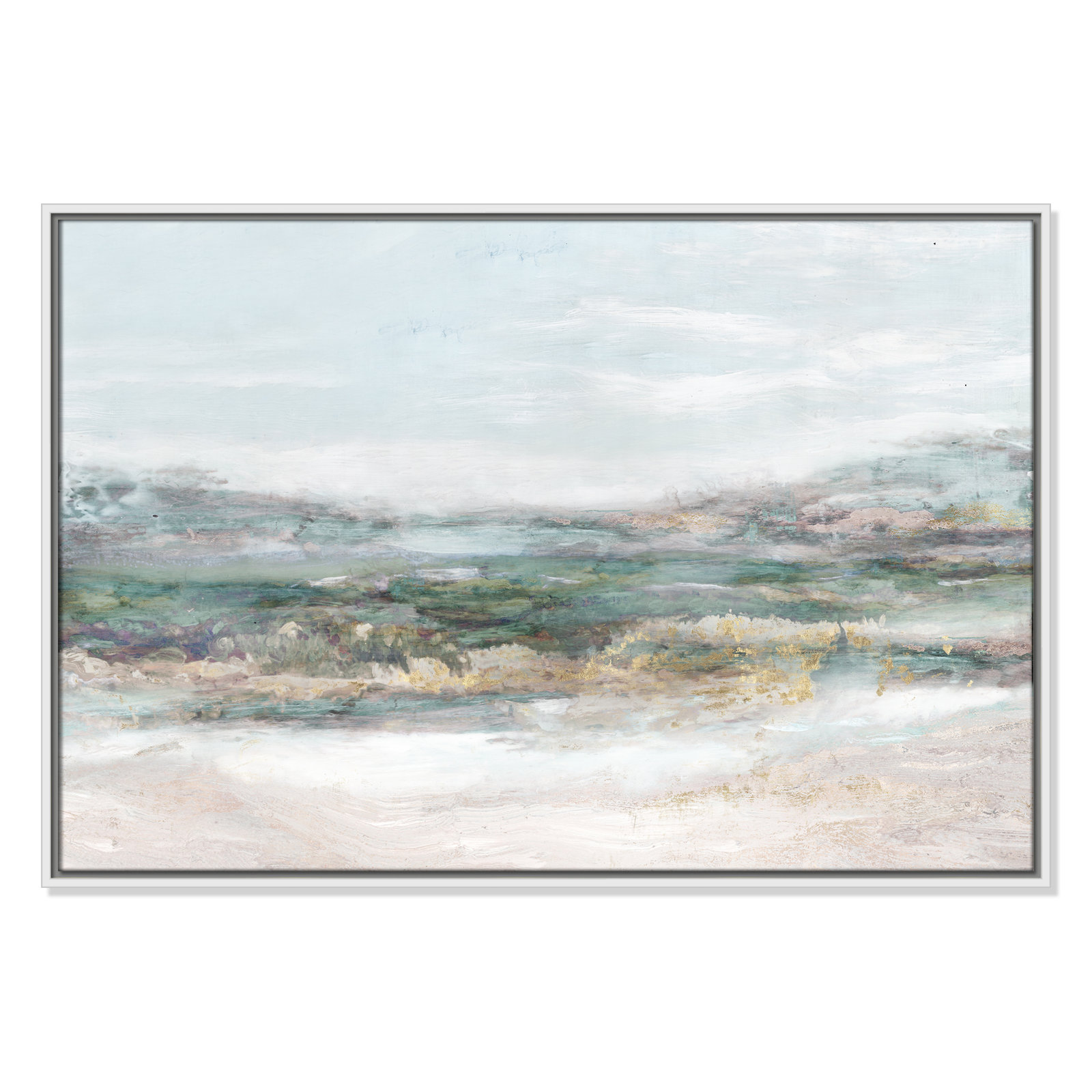 Dazzling by Matina Theodosiou - Painting Print on Canvas, No Mat, White Framed Canvas, 25.5" H x 37.5" W x 2" D