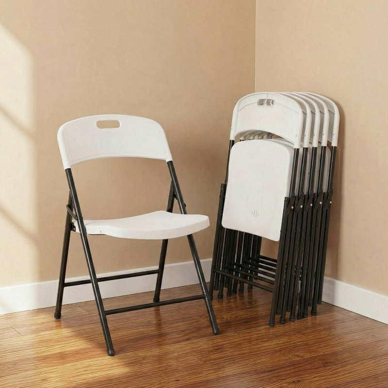 6 Fully Assembled Dining Chairs, Folding Chairs for Outdoor and Indoor