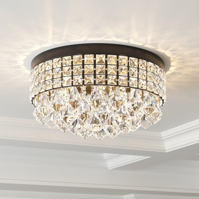 Theodora 15" W 4-Light Dimmable Drum Flush Mount 
