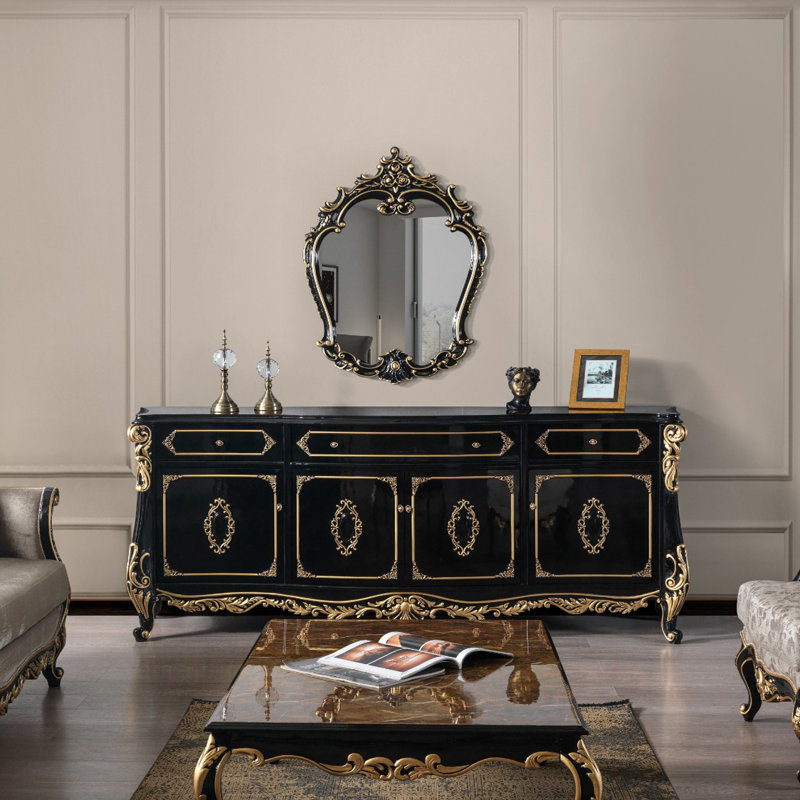 Miroir, finition noire