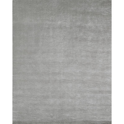 Tapis gris foncé noué à la main de haute qualité
