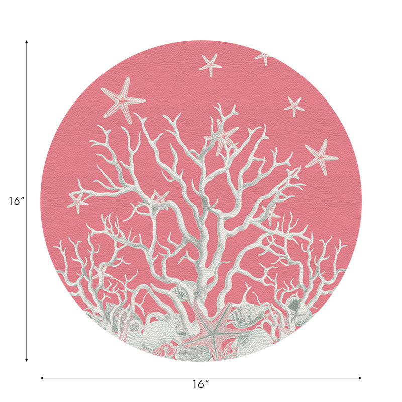 Napperon Coral Branch, Rose