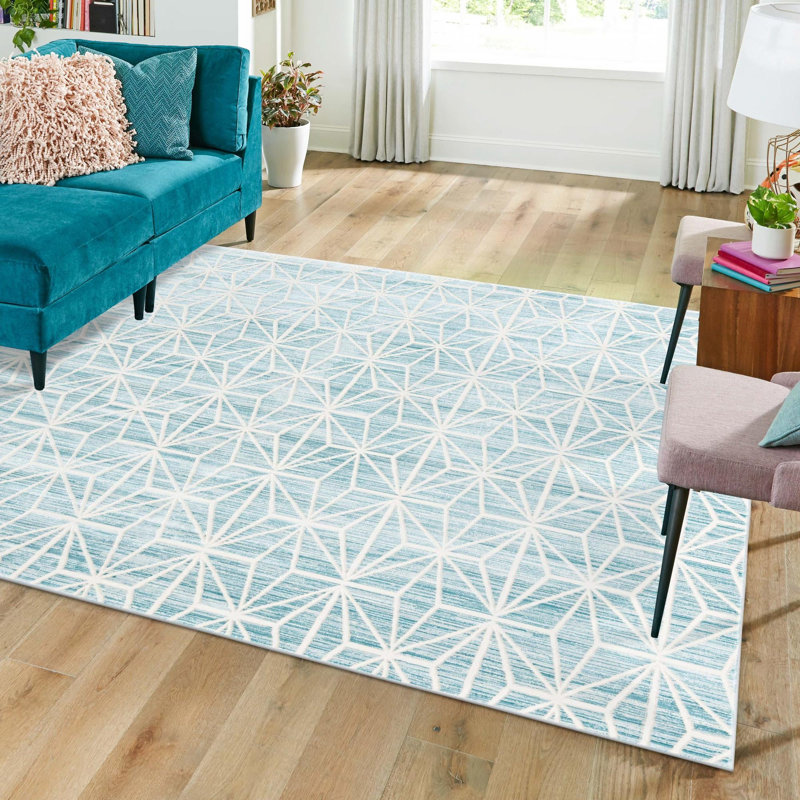 Delinah Geometric Indoor Rug, Square 7'10"