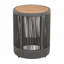 Table d'appoint d'extérieur en corde de rotin et bois d'acacia-515054275