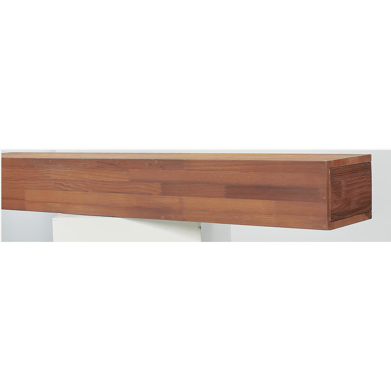 Manteau de cheminée en bois rustique 48 ", tablette murale et flottante pour décoration intérieure, H 6 po x l 48 po x P 9 po
