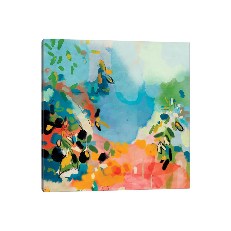 «Garden Garden View with Olive Tree» par Ana Rut Bré - impression d'art graphique, Toile tendue, Aucun mat