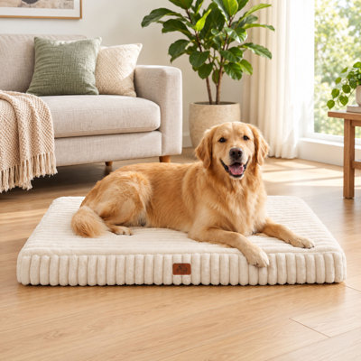 Coussin orthopédique pour chien 91 x 69 cm avec housse imperméable lavable