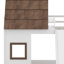 Lit superposé en bois avec toit, échelle et glissade Wood House
