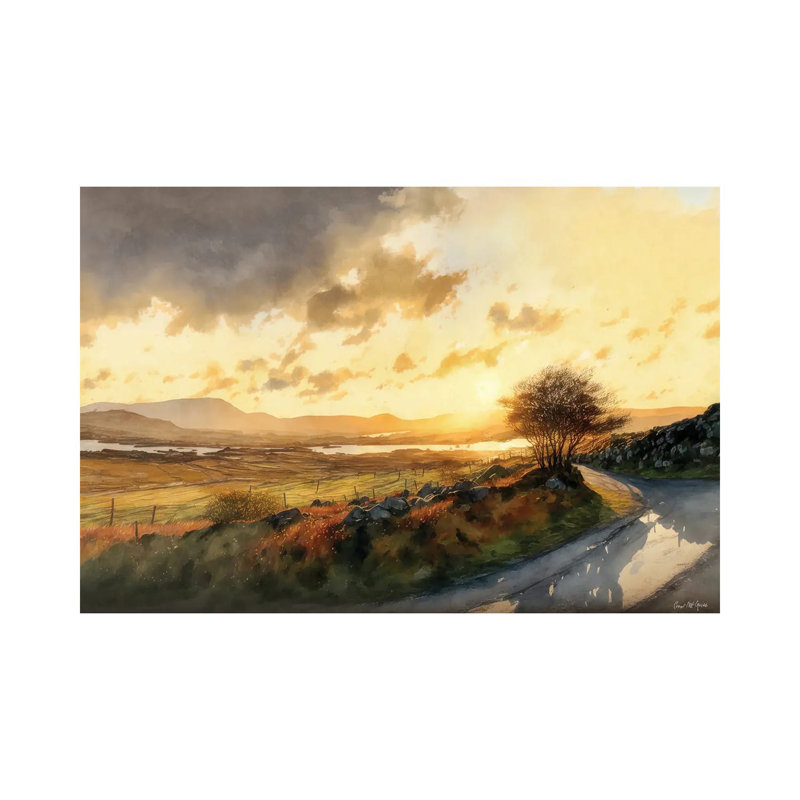 The Wilds Of Donegal - reproduction d'art murale encadrée, H 12 po x l 18 po, Toile tendue, Ne s’applique pas