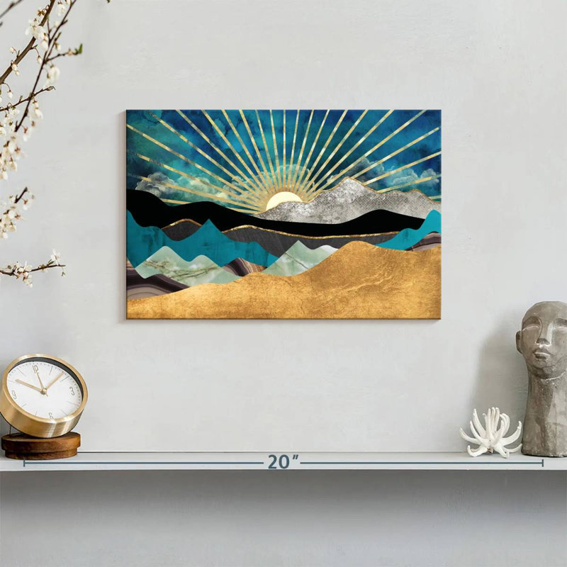 Impression sur toile Mountain Sunset II, H 8 po x l 12 po x P 1 po