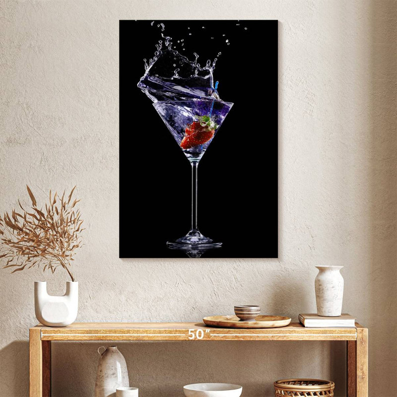 Yarlin fraise Martini Splash, H 39 po x l 26 po