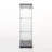 Two Door Glass Cabinet with Three Shelves, Crafted from Tempered Glass and Wood Particle Boards for Secure and Fashionable Storage
