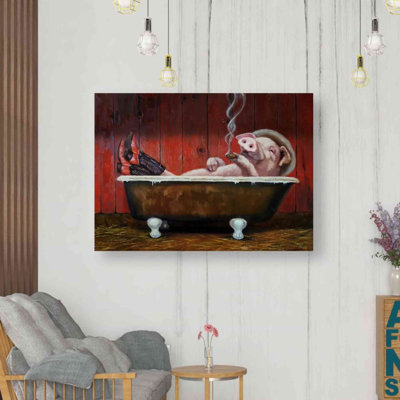 «Hog Heaven» par Lucia Heffernan, impression sur toile tendue