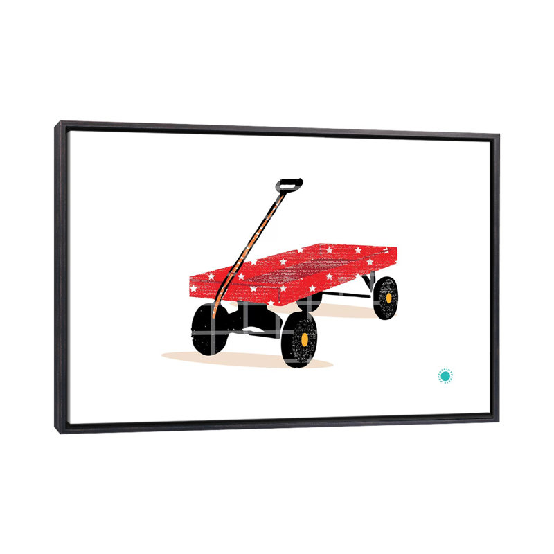 Wagon - Imprimé, Pas de tapis, H 40 po x l 60 po x 1,5 po, Toile avec cadre noir patiné