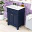 24-Inch Bathroom Vanity with Ceramic Basin, Soft-Close Double Doors and Adjustable Interior Shelf-1134203370