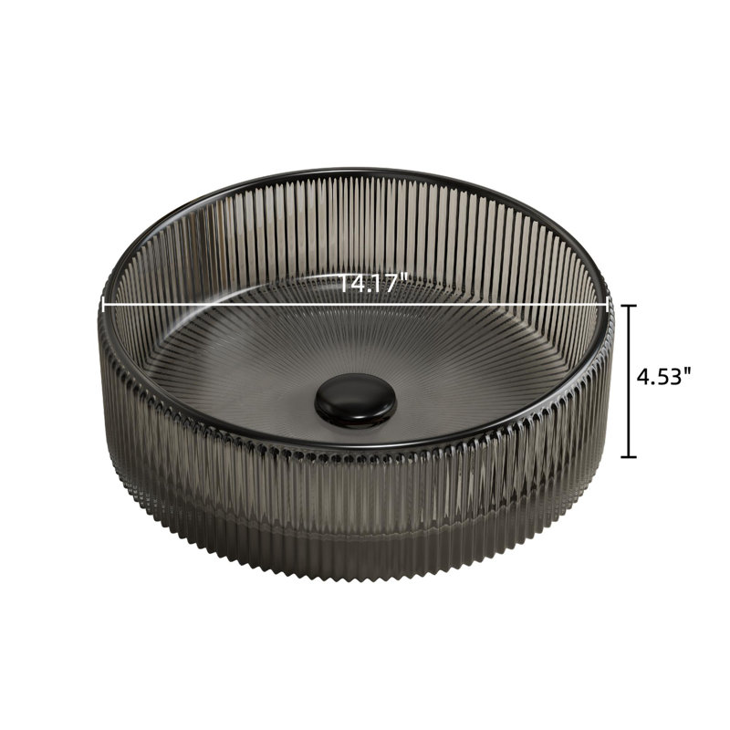 Lavabo vasque rond en verre, Noir
