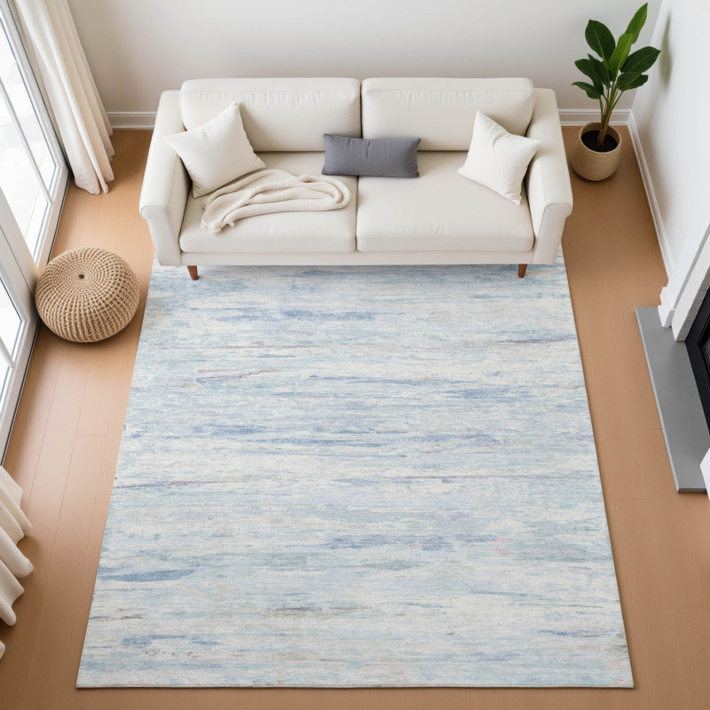 Premium Machine Washable Pirtle AMF1985 Abstract Rug, Rectangle 9' x 12'