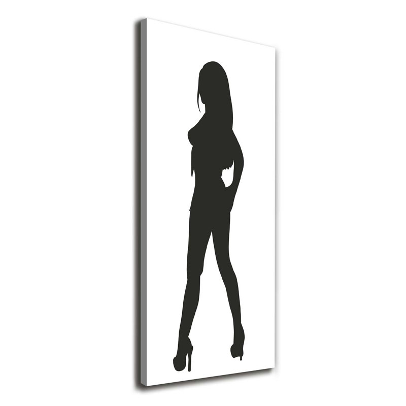 Silhouette Of A Woman - Wrapped Canvas Print
