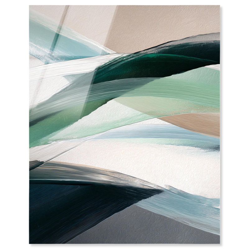«Sweeping Forms I», reproduction acrylique sur toile par Art Remedy, H 45 po x l 36 po
