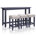 Antique Blue Table with Beige Chair