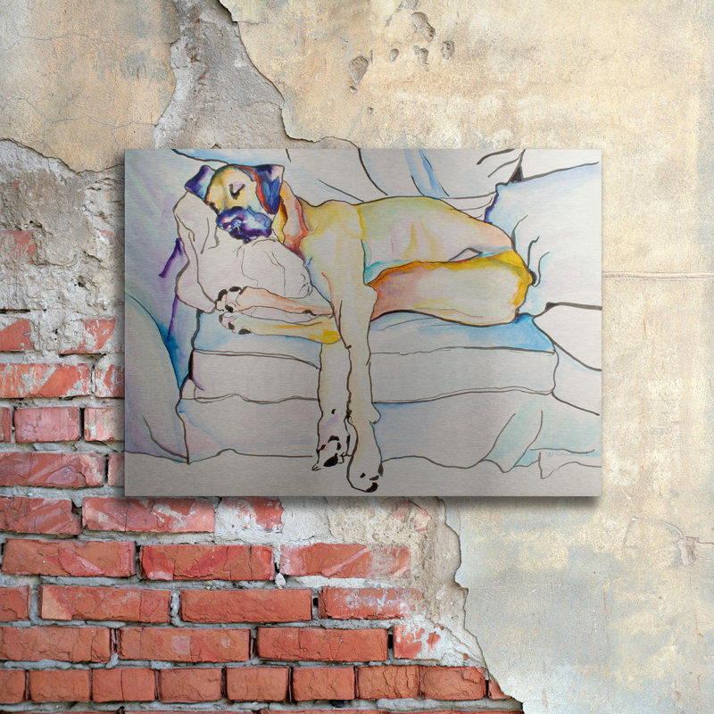 « couching beauté » par-blanc, reproduction d’art sur métal Walthall