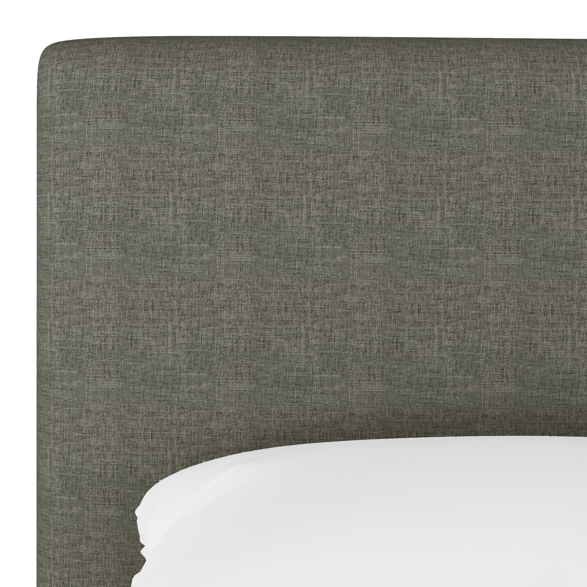 Pyburn Upholstered Bed, Zuma Charcoal Textured Linen, Queen