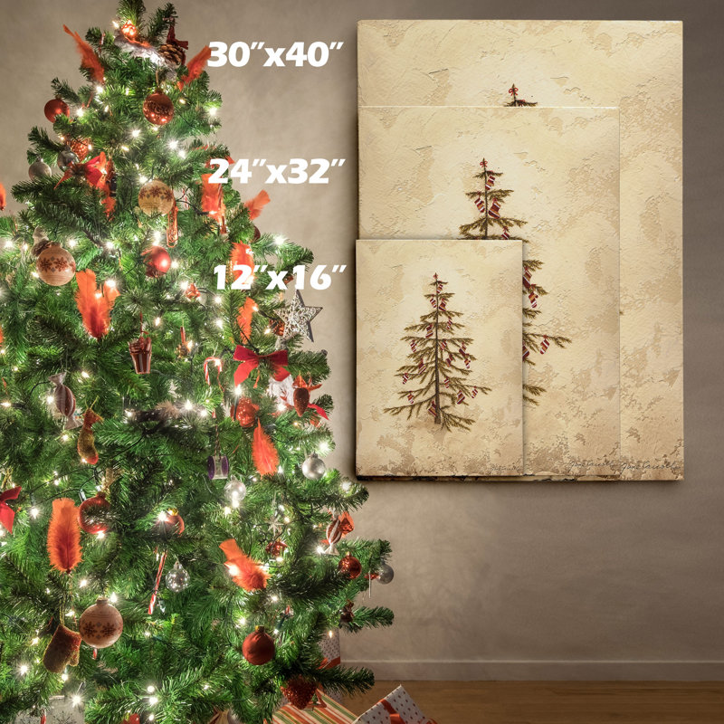 Arbre par Jane Carroll - reproduction sur toile tendue, H 12 po x l 18 po x P 1,5 po