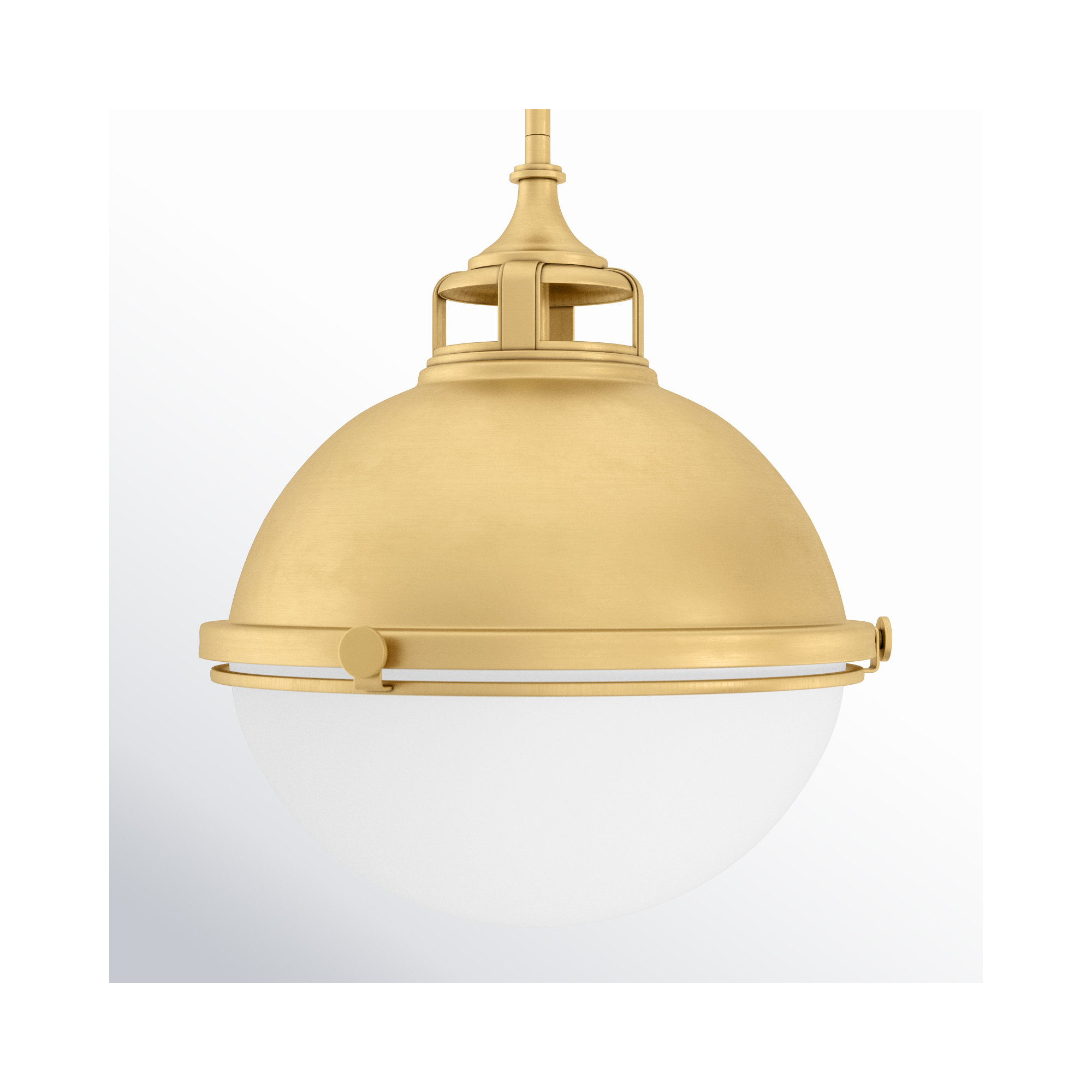 Kyoto 2 - Light Metal Dimmable Globe Chandelier, Satin Brass, 14.5" H x 13.5" W x 13.5" D