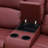 Red Vegan Leather Manual Recling Loveseat-137802278